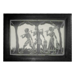 Designer Slate Wall Frame - Aj Mangal Baar (Adaptation - Sahajpath by Rabindranath Tagore) Designer Slate Wall Frame - Aj Mangal Baar (Adaptation - Sahajpath by Rabindranath Tagore)