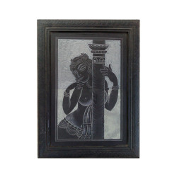 Designer Slate Wall Frame - Standing Lady (Adaptation - painting of Jamini Ray) Designer Slate Wall Frame - Standing Lady (Adaptation - painting of Jamini Ray)