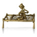 Brass Metal Craft (Dokra) Lady Sitting on a Bed