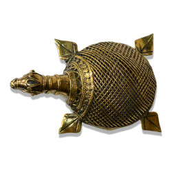 Brass Metal Craft (Dokra) Tortoise in Net Form Brass Metal Craft (Dokra) Tortoise in Net Form