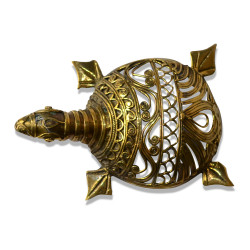 Brass Metal Craft (Dokra) Tortoise in Net Form Brass Metal Craft (Dokra) Tortoise in Net Form