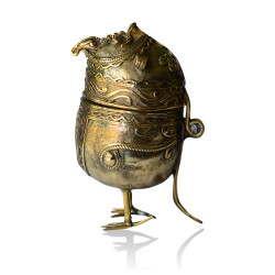 Brass Metal Craft (Dokra) Owl Container