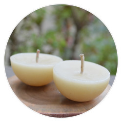 100% Pure Beeswax Floating Egg Shaped Candle