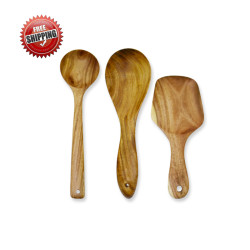 Premium & Natural Wood-made Dining Servers (for regular use) - 3 PCs