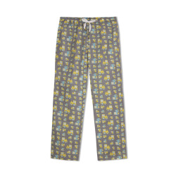 GreenApple Organic Cotton Mom Pyjama Grey Color with Yellow Truck and Cars