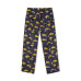 GreenApple Organic Cotton Mom Pyjama Dark Blue with Yellow Clouds and Aeroplanes