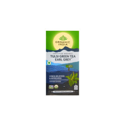 Organic India Tulsi Green Earl Grey Tea - 25 Tea Bags