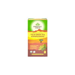 Organic India Tulsi Green Ashwagandha Tea - 25 Tea Bags