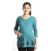 Zeme Organics Maternity Printed Top - Green